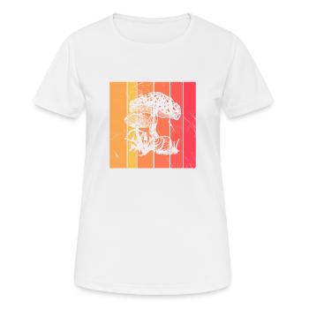 Mushroom Fungal Lover Retro Fungi Forest Gift idea - Women's Breathable T-Shirt - white - Front - AI Model Female 172 dark (172cm)