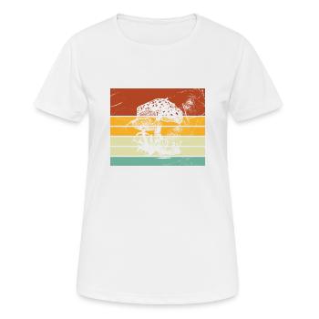 Mushroom Fungal Lover Retro Fungi Forest Gift idea - Women's Breathable T-Shirt - white - Front - AI Model Female 172 dark (172cm)