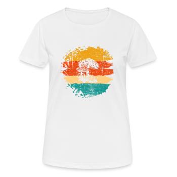 Mushroom Fungal Lover Retro Fungi Forest Gift idea - Women's Breathable T-Shirt - white - Front - AI Model Female 172 dark (172cm)
