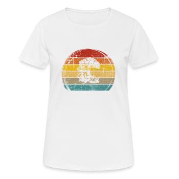Mushroom Fungal Lover Retro Fungi Forest Gift idea - Women's Breathable T-Shirt - white - Front - AI Model Female 172 dark (172cm)