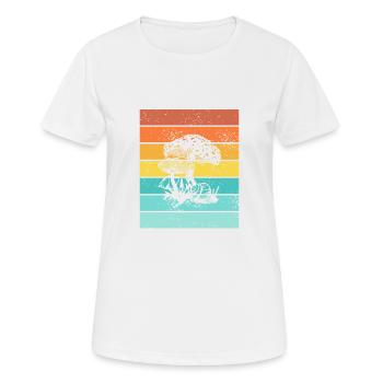 Mushroom Fungal Lover Retro Fungi Forest Gift idea - Women's Breathable T-Shirt - white - Front - AI Model Female 172 dark (172cm)
