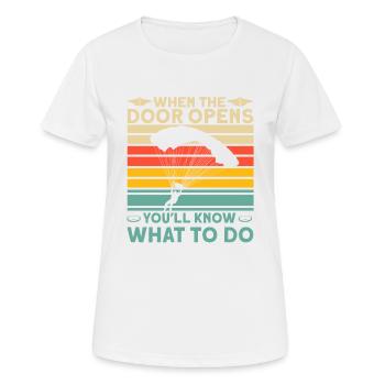 Papa et fils Véritable amitié pour l’éternité - T-shirt respirant Femme - blanc - Devant - AI Model Female 172 dark (172cm)