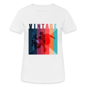 Skateboarder Vintage Skateboard Trick - T-shirt respirant Femme - blanc - Devant - AI Model Female 172 dark (172cm)