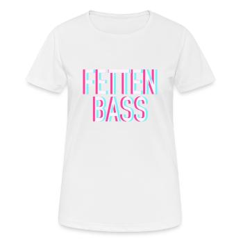 Fat Bass Raver Design - T-shirt respirant Femme - blanc - Devant - AI Model Female 172 dark (172cm)