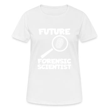 Future Forensic Scientist Investigator Criminology - Women's Breathable T-Shirt - white - Front - AI Model Female 172 dark (172cm)