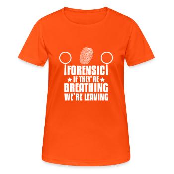 Forensic Investigator Criminology - Women's Breathable T-Shirt - neon orange - Front - AI Model Female 172 dark (172cm)