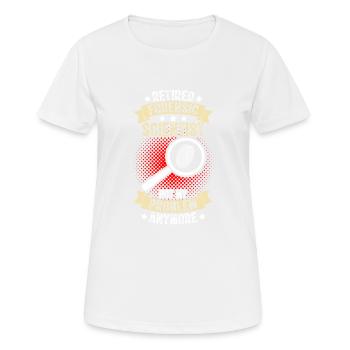 Enquêteur judiciaire à la retraite - T-shirt respirant Femme - blanc - Devant - AI Model Female 172 dark (172cm)