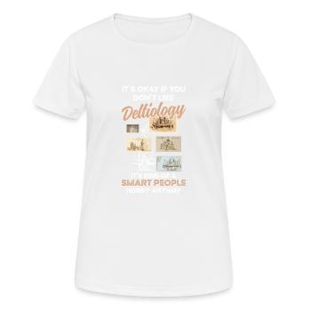 Deltiologie-hobby-deltiologe-postkarten-sammler - Frauen T-Shirt atmungsaktiv - Weiß - Vorne - AI Model Female 172 dark (172cm)