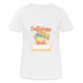 Deltiology-karte Colleting Deltiologist-postkarte - Frauen T-Shirt atmungsaktiv - Weiß - Vorne - AI Model Female 172 dark (172cm)