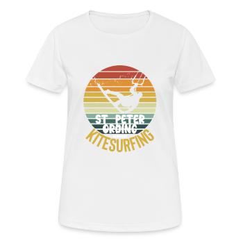 St. Peter Ording Kitesurfing Wassersport Design - Frauen T-Shirt atmungsaktiv - Weiß - Vorne - AI Model Female 172 dark (172cm)