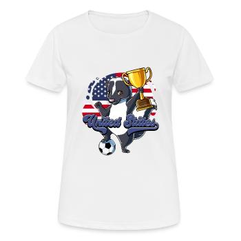 Usa Soccer - T-shirt respirant Femme - blanc - Devant - AI Model Female 172 dark (172cm)
