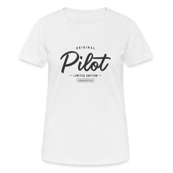 Pilot Funny Job Title Profession Birthday Worker - Women's Breathable T-Shirt - white - Front - AI Model Female 172 dark (172cm)