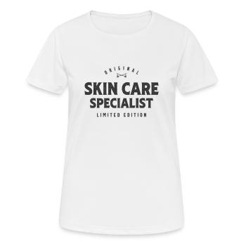 Spécialiste des soins de la peau Drôle Titre du poste Profession - T-shirt respirant Femme - blanc - Devant - AI Model Female 172 dark (172cm)