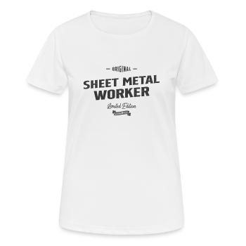 Sheet Metal Worker Funny Job Title Profession - Women's Breathable T-Shirt - white - Front - AI Model Female 172 dark (172cm)