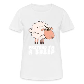 Stell Dir Vor, Ich Bin Ein Schaf - Frauen T-Shirt atmungsaktiv - Weiß - Vorne - AI Model Female 172 dark (172cm)