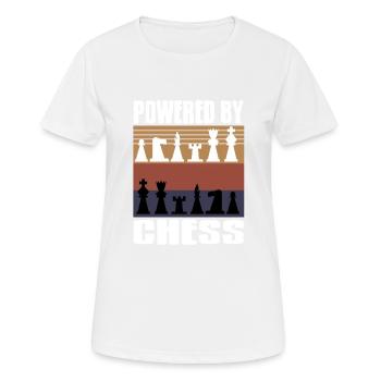 Retro Awesome Chess T-Shirt Present Gift - Frauen T-Shirt atmungsaktiv - Weiß - Vorne - AI Model Female 172 dark (172cm)