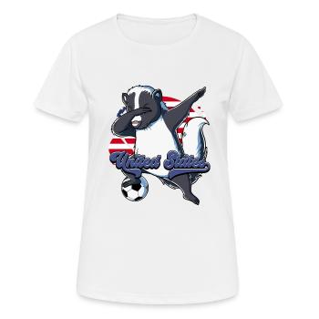 Usa Soccer - T-shirt respirant Femme - blanc - Devant - AI Model Female 172 dark (172cm)