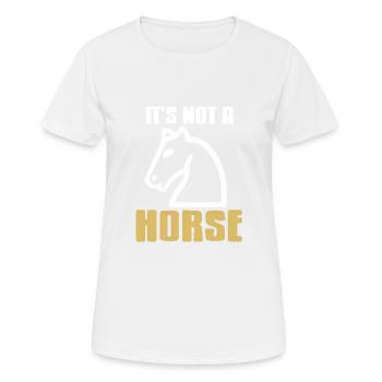 I'm Not A Horse Cool Funny Chess T-Shirt Present - Frauen T-Shirt atmungsaktiv - Weiß - Vorne - AI Model Female 172 dark (172cm)
