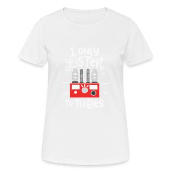 Analog Vakuum Tube Retro 80er 90er Motto-Party - Frauen T-Shirt atmungsaktiv - Weiß - Vorne - AI Model Female 172 dark (172cm)