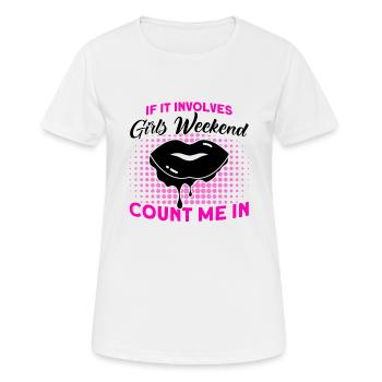 Trauzeugin Mädelsabend Party Damen Geschenk - Frauen T-Shirt atmungsaktiv - Weiß - Vorne - AI Model Female 172 dark (172cm)