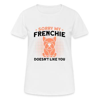 Frenchie Bulldog Français Bulldog Cadeau - T-shirt respirant Femme - blanc - Devant - AI Model Female 172 dark (172cm)