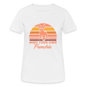 Frenchie Bulldog Français Bulldog Cadeau - T-shirt respirant Femme - blanc - Devant - AI Model Female 172 dark (172cm)
