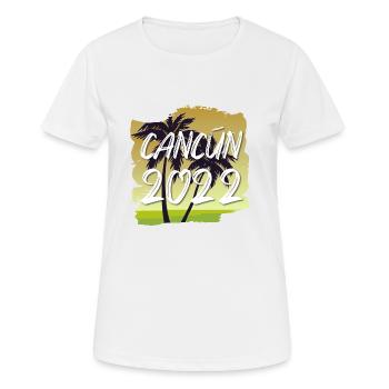 Cancun 2022 - Frauen T-Shirt atmungsaktiv - Weiß - Vorne - AI Model Female 172 dark (172cm)