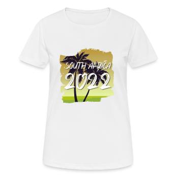 South Africa 2022 - Frauen T-Shirt atmungsaktiv - Weiß - Vorne - AI Model Female 172 dark (172cm)