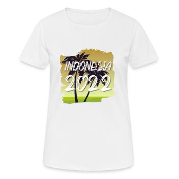 Indonesia 2022 - Frauen T-Shirt atmungsaktiv - Weiß - Vorne - AI Model Female 172 dark (172cm)