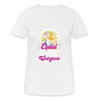 Nose Surgeon Girls Rhinoplasty Cosmetics - Women's Breathable T-Shirt - white - Front - AI Model Female 172 dark (172cm)