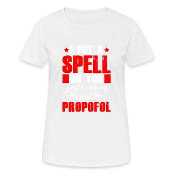 Magic Propofol Anesthésiste Anesthésie - T-shirt respirant Femme - blanc - Devant - AI Model Female 172 dark (172cm)