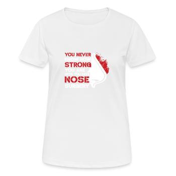 Rhinoplastie Chirurgie esthétique du nez - T-shirt respirant Femme - blanc - Devant - AI Model Female 172 dark (172cm)
