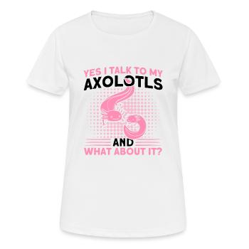 Axolotl Axolotl Besitzer Axolotl Amphibie Geschenk - Frauen T-Shirt atmungsaktiv - Weiß - Vorne - AI Model Female 172 dark (172cm)