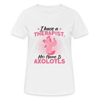 Axolotl Axolotl Besitzer Axolotl Amphibie Geschenk - Frauen T-Shirt atmungsaktiv - Weiß - Vorne - AI Model Female 172 dark (172cm)