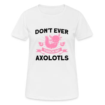Axolotl Axolotl Propriétaire Axolotl Amphibian Gift - T-shirt respirant Femme - blanc - Devant - AI Model Female 172 dark (172cm)