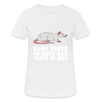 Good Taste In Rats Bad Taste In Men - Women's Breathable T-Shirt - white - Front - AI Model Female 172 dark (172cm)