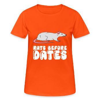Ratten Vor Dates - Frauen T-Shirt atmungsaktiv - Neonorange - Vorne - AI Model Female 172 dark (172cm)