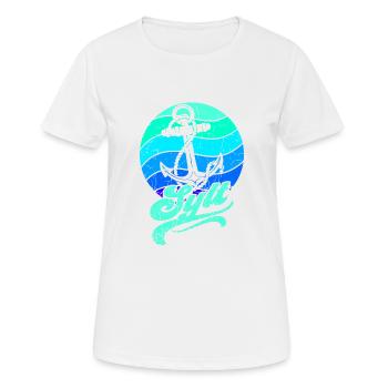 Sylt - Frauen T-Shirt atmungsaktiv - Weiß - Vorne - AI Model Female 172 dark (172cm)