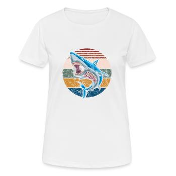Hai Zombie Halloween Skelett Schädel Rippe Käfig - Frauen T-Shirt atmungsaktiv - Weiß - Vorne - AI Model Female 172 dark (172cm)