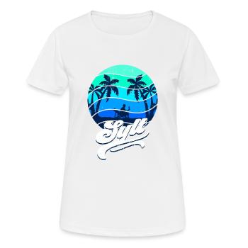 Sylt - Frauen T-Shirt atmungsaktiv - Weiß - Vorne - AI Model Female 172 dark (172cm)