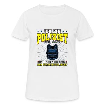 Ich Bin Polizist Polizei - Frauen T-Shirt atmungsaktiv - Weiß - Vorne - AI Model Female 172 dark (172cm)
