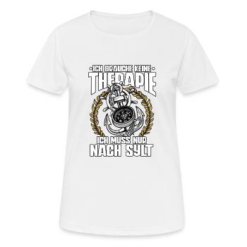 Sylt - Frauen T-Shirt atmungsaktiv - Weiß - Vorne - AI Model Female 172 dark (172cm)