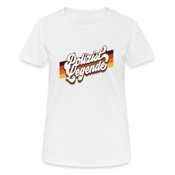 Polizist Polizei - Frauen T-Shirt atmungsaktiv - Weiß - Vorne - AI Model Female 172 dark (172cm)