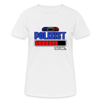 Polizist Loading Polizei - Frauen T-Shirt atmungsaktiv - Weiß - Vorne - AI Model Female 172 dark (172cm)