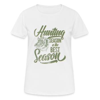 Hunter Huntress Hunting Hunting Hunting Hunting Hunter Hunt - Women's Breathable T-Shirt - white - Front - AI Model Female 172 dark (172cm)