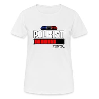 Polizist Loading Polizei - Frauen T-Shirt atmungsaktiv - Weiß - Vorne - AI Model Female 172 dark (172cm)