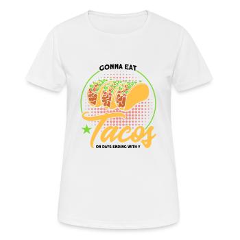 Taco Tacos Mexicain Fast Food Cadeau - T-shirt respirant Femme - blanc - Devant - AI Model Female 172 dark (172cm)