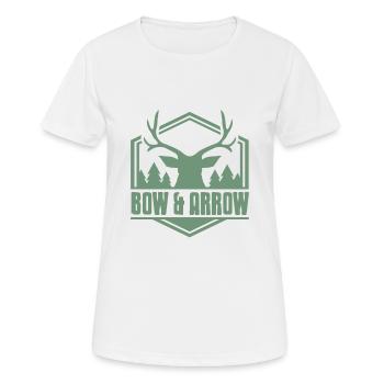 Bow & Arrow Cool Hunter Archery T-Shirt Present - Frauen T-Shirt atmungsaktiv - Weiß - Vorne - AI Model Female 172 dark (172cm)