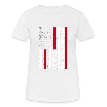 Befördert Zum Papa, Um 2022 Neuer Elternteil Zu - Frauen T-Shirt atmungsaktiv - Weiß - Vorne - AI Model Female 172 dark (172cm)