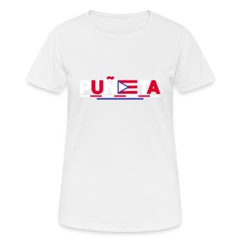 Patriotic Vintage Puerto Rico Puneta Drapeau - T-shirt respirant Femme - blanc - Devant - AI Model Female 172 dark (172cm)